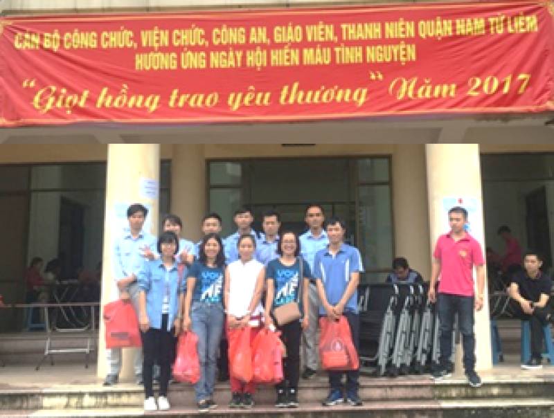 Nhân viên TVE tham gia Ngày hội hiến máu tình nguyện do Công đoàn tổ chức